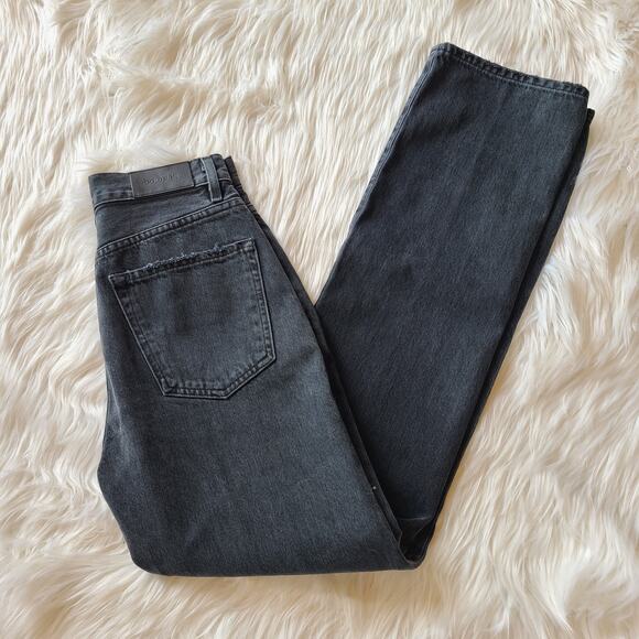 Goldsign Martin Ultra High Rise Jean Studio Black Size 24 NWT $297 Soft Distress - Picture 2 of 5